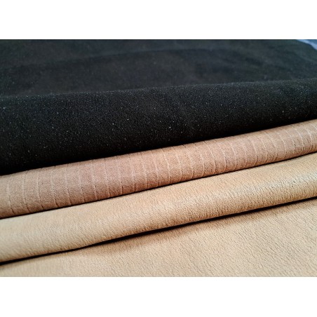 Lot de 3 peaux de cuir stretch - Cuir en Stock
