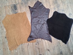 Lot de 3 peaux de cuir stretch - Cuir en Stock