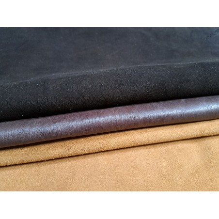 Lot de 3 peaux de cuir stretch - Cuir en Stock