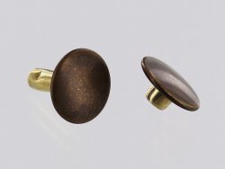 lot rivets double calotte acier bronze vieilli accessoire maroquinerie cuirenstock