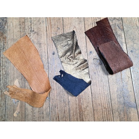 Peau de cuir de poisson - Loup de mer - Cuir marin - Cuirenstock