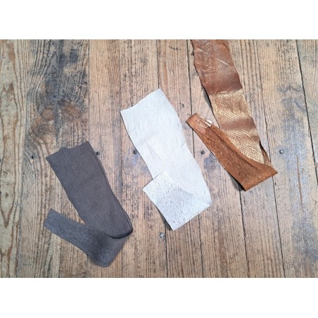 Peau de cuir de poisson - saumon - Cuir marin - cuir en stock