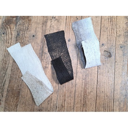 Peau de cuir de poisson - saumon - Cuir marin - Cuirenstock