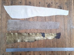 Peau de cuir de poisson - saumon - Cuir marin - cuir en stock