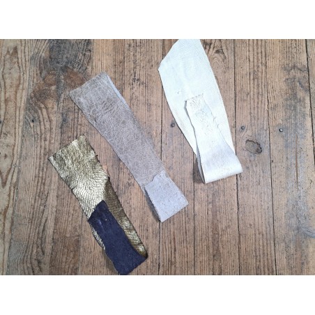 Peau de cuir de poisson - saumon - Cuir marin - Cuir en stock