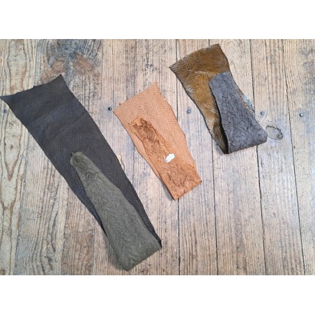 Peau de cuir de poisson - saumon - Cuir marin - Cuirenstock