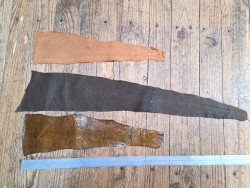 Peau de cuir de poisson - saumon - Cuir marin - cuir en stock