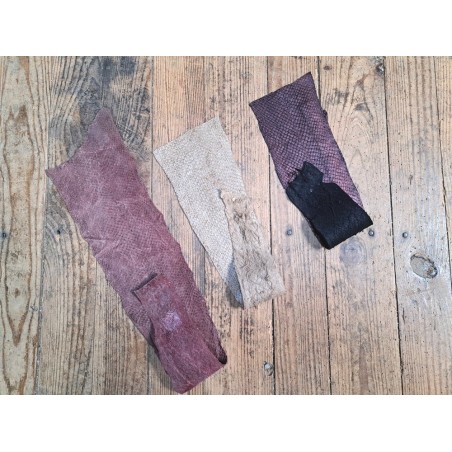 Peau de cuir de poisson - saumon - Cuir marin - Cuirenstock