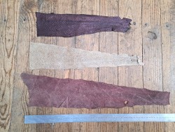 Peau de cuir de poisson - saumon - Cuir marin - cuir en stock