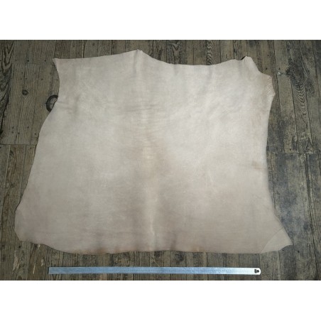 Croûte de cuir de vache tannage végétal cirée – caramel - Cuir en Stock