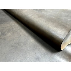 Croûte de cuir de vache tannage végétal cirée – gris - Cuir en Stock