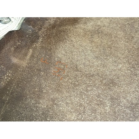 Croûte de cuir de vache tannage végétal cirée – brun vieilli - Cuir en Stock