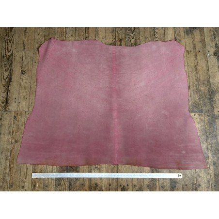 Croûte de cuir de vache tannage végétal cirée – bordeaux - Cuir en Stock