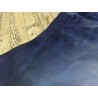 Croûte de cuir de vache tannage végétal cirée – BLEU - Cuir en Stock