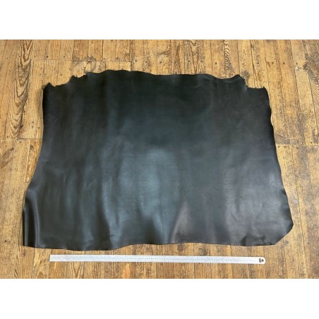 Croûte de cuir de vache tannage végétal cirée – Vert forêt - Cuir en Stock