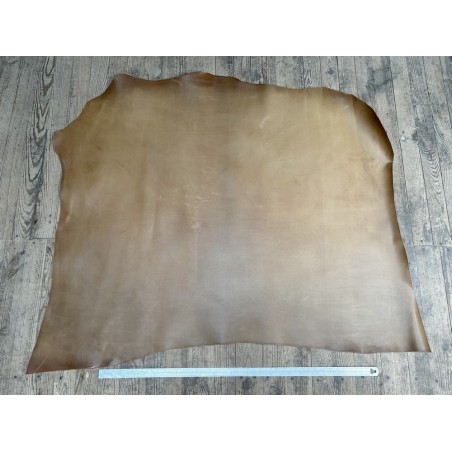 Croûte de cuir de vache tannage végétal cirée – Sable - Cuir en Stock