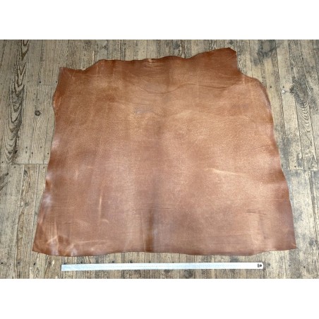 Croûte de cuir de vache tannage végétal cirée – Gold vieilli - Cuir en Stock