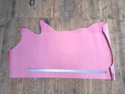 Demi-peau de cuir de vachette grainée - Rose - Cuir en Stock