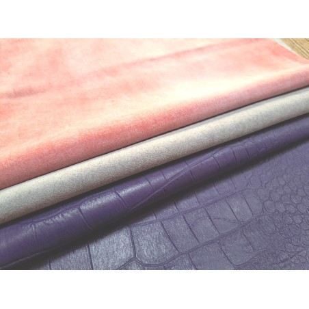 Lot de 3 peaux de cuir stretch - Cuir en Stock