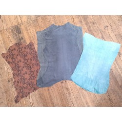 Lot de 3 peaux de cuir stretch - Cuir en Stock