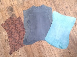Lot de 3 peaux de cuir stretch - Cuir en Stock