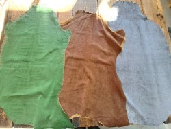 Lot de 3 peaux de cuir stretch - Cuir en Stock