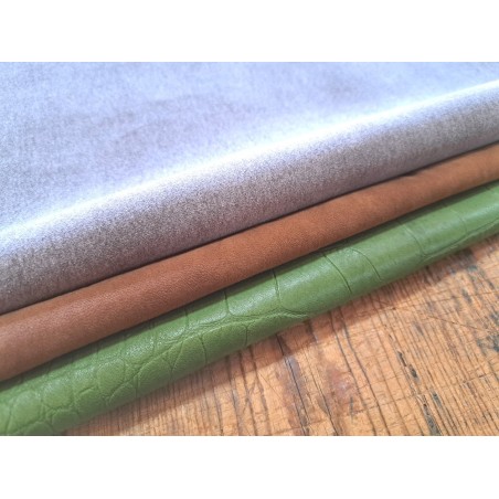 Lot de 3 peaux de cuir stretch - Cuir en Stock