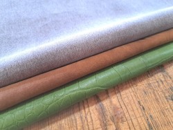 Lot de 3 peaux de cuir stretch - Cuir en Stock