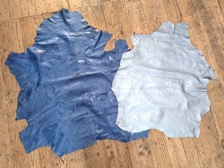 Lot de 2 peaux uniques - Cuir d'agneau et de chèvre -M- Cuir en Stock