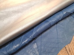 Lot de 2 peaux uniques - Cuir d'agneau et de chèvre -M- Cuir en Stock