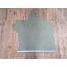 Demi-peau de cuir de veau lisse - Vert de gris - B - Cuir en Stock
