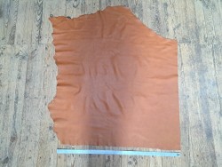 Demi-peau de cuir de vache grainée - Brun automnal - B - Cuir en stock