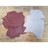 Lot de 2 peaux de cuir d'agneau et de chèvre - Bonnes affaires