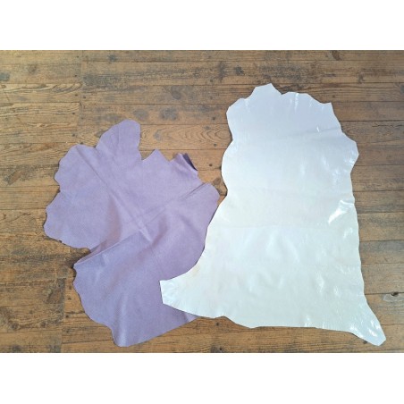 Lot de 2 peaux uniques - Cuir de chèvres -K- Cuir en Stock