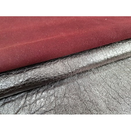 Lot de 2 peaux uniques - Cuir de mouton et de chèvre -L- Cuir en Stock