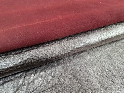 Lot de 2 peaux uniques - Cuir de mouton et de chèvre -L- Cuir en Stock