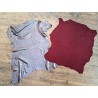 Lot de 2 peaux uniques - Cuir de mouton et de chèvre -L- Cuir en Stock