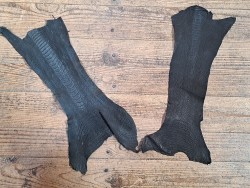 Lot de 2 pattes d'autruche - F - Anthracite/Noir - Cuir en Stock