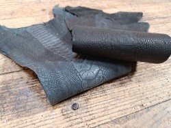 Lot de 2 pattes d'autruche - F - Anthracite/Noir - Cuir en Stock