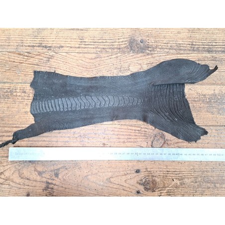 Lot de 2 pattes d'autruche - F - Anthracite/Noir - Cuir en Stock