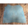 Croûte de cuir de vache tannage végétal cirée – Bleu pétrole - Cuir en Stock
