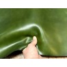 Croûte de cuir de vache tannage végétal cirée – Vert - Cuir en Stock