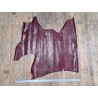 Demi peau de cuir de veau façon lézard - Bordeaux -A