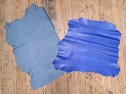 Lot de 2 peaux uniques - Cuir d'agneau et de chèvre -E- Cuirenstock