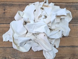 Morceaux de cuir d'agneau - Blanc cassé - Cuirenstock