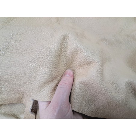 chutes morceaux de cuir de vache - lin - Cuir en stock