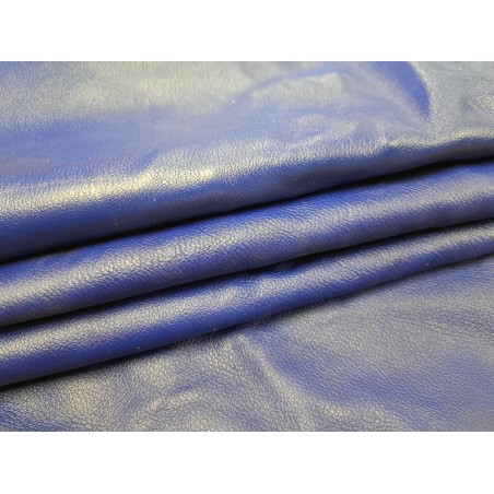 Chutes de cuir de veau - bleu reflex - maroquinerie - Cuir en Stock