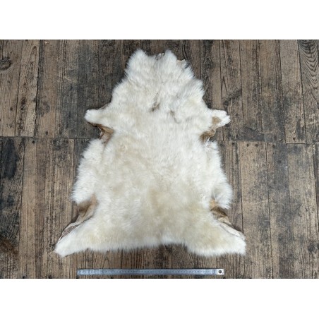 Peau de mouton lainé beige - CHOIX ÉCART - C - Cuir en Stock