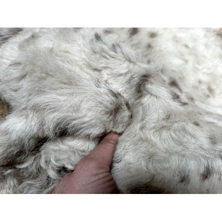 Peau de mouton lainé beige - CHOIX ÉCART - D - Cuir en Stock