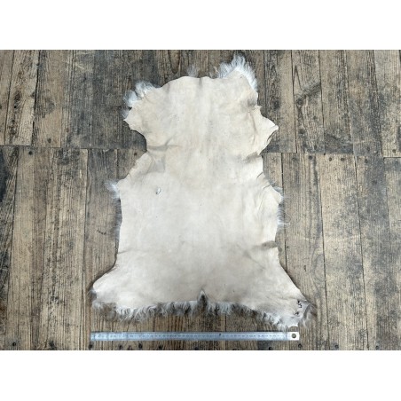 Peau de mouton lainé beige - CHOIX ÉCART - D - Cuir en Stock